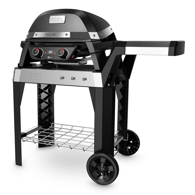 Elektrogrill Weber Pulse 2000 mit Rollwagen 49 cm x 39 cm 2.200 W Schwarz
