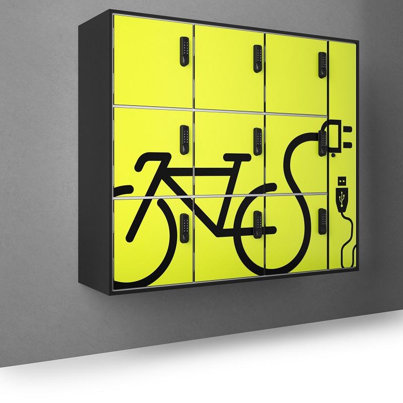 Fahrradabstellanlagen E-Bike Ladeschrank Energy mit 9 Fächern
