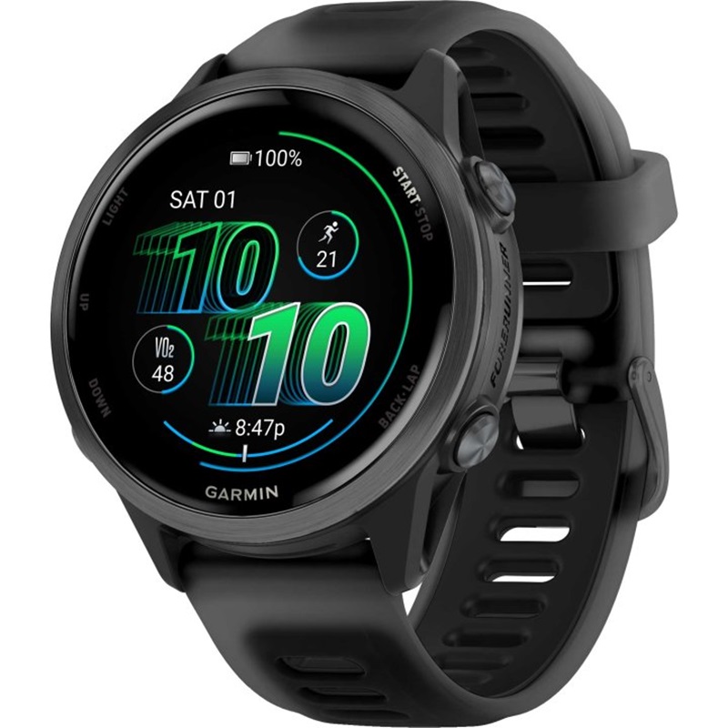 Garmin Forerunner 570 GPS Sportuhren Smartwatch - 42mm - Schwarz/Schiefergrau