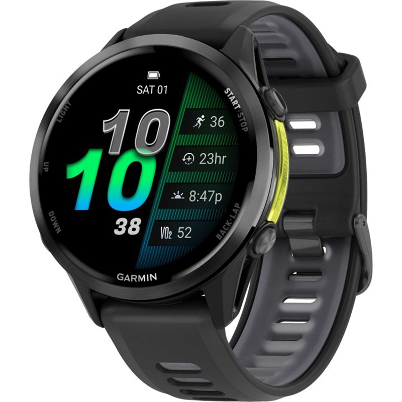 Garmin Forerunner Sportuhren 970 GPS Smartwatch - Schwarz/Carbongrau Titan DLC
