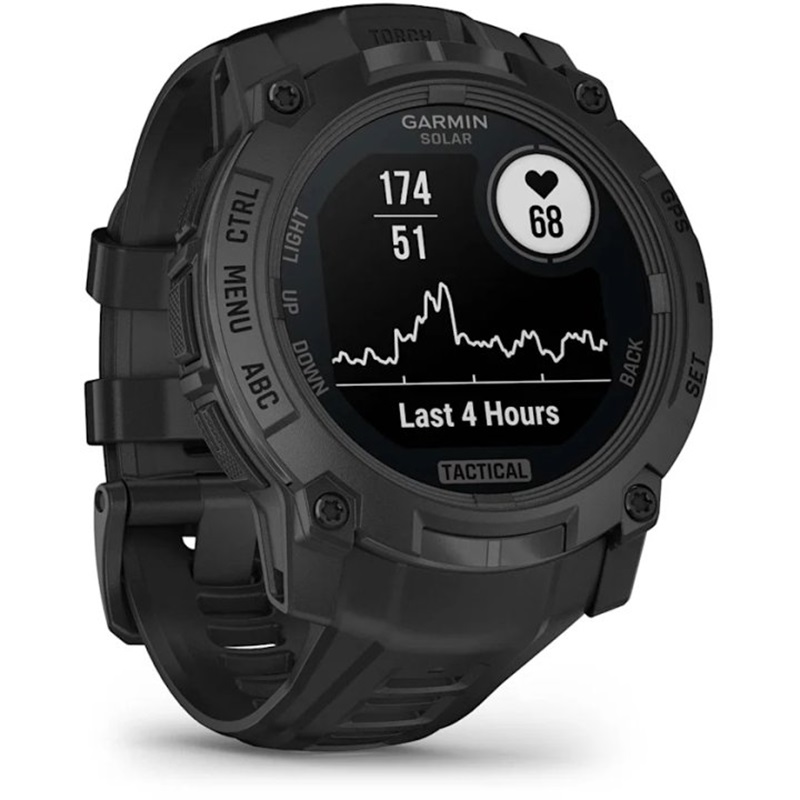 Garmin Instinct 3 Sportuhren Solar Tactical GPS Smartwatch - 50mm - schwarz