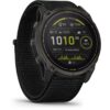 Garmin Sportuhren Enduro 3 Sapphire Solar GPS Smartwatch - Schwarz/Carbongrau DLC Titan