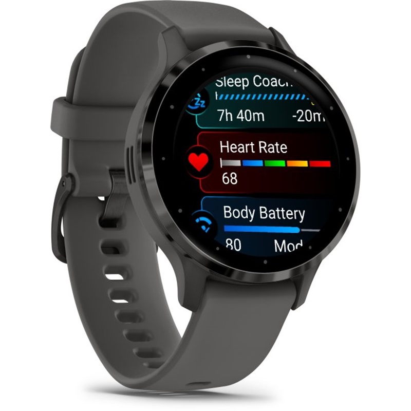 Garmin Venu 3S GPS Sportuhren Smartwatch - kieselgrau/schiefergrau