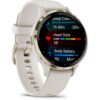 Garmin Venu Sportuhren 3S GPS Smartwatch - elfenbein/softgold