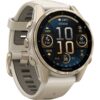 Garmin fenix 8 Sportuhren AMOLED Sapphire GPS Smartwatch - 43mm - Nebelgrau/Softgold