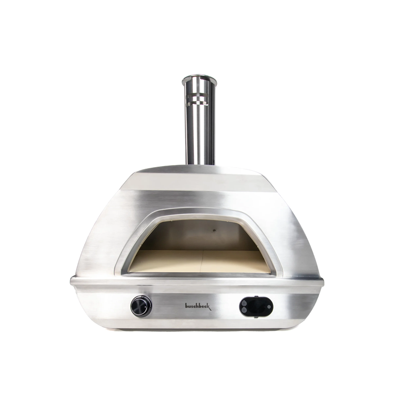 Holzkohlegrill Buschbeck Pizzaofen X1 für Gasbetrieb und Holzbefeuerung mit Pizzaschieber
