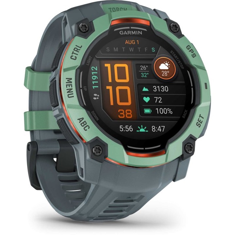 Sportuhren Garmin Instinct 3 AMOLED GPS Smartwatch - 50mm - Twilight/Neo Tropic