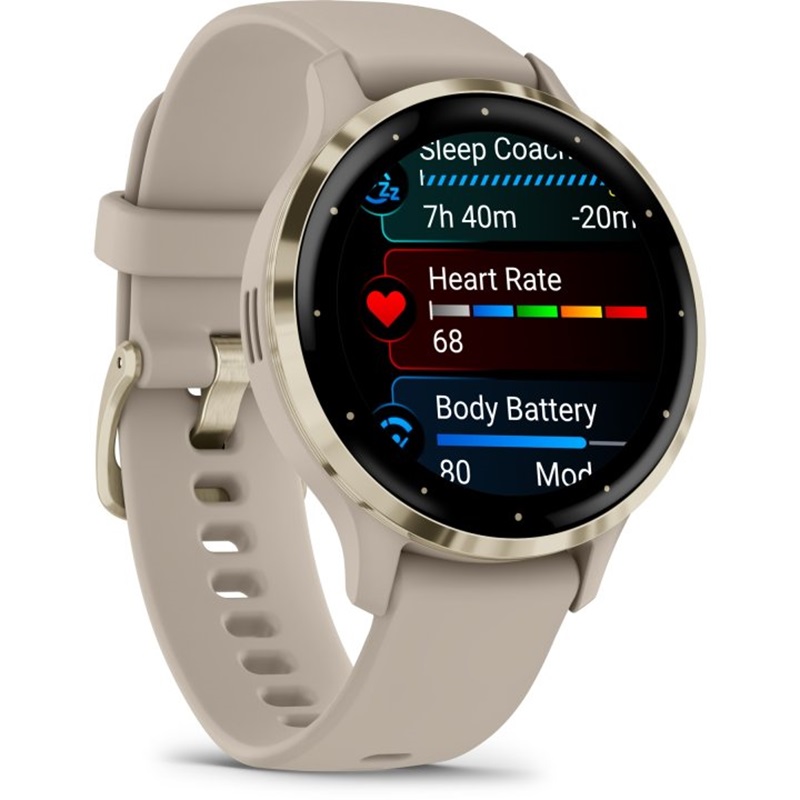Sportuhren Garmin Venu 3S GPS Smartwatch - french gray/softgold